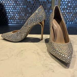 Elegant Silver Stiletto Heels